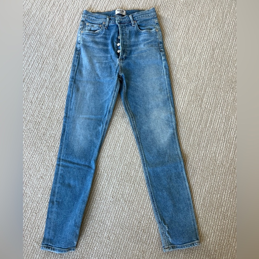 AGOLDE Nico Jean High Rise Slim Fit in Embark Wash, A093 1090, Size 27